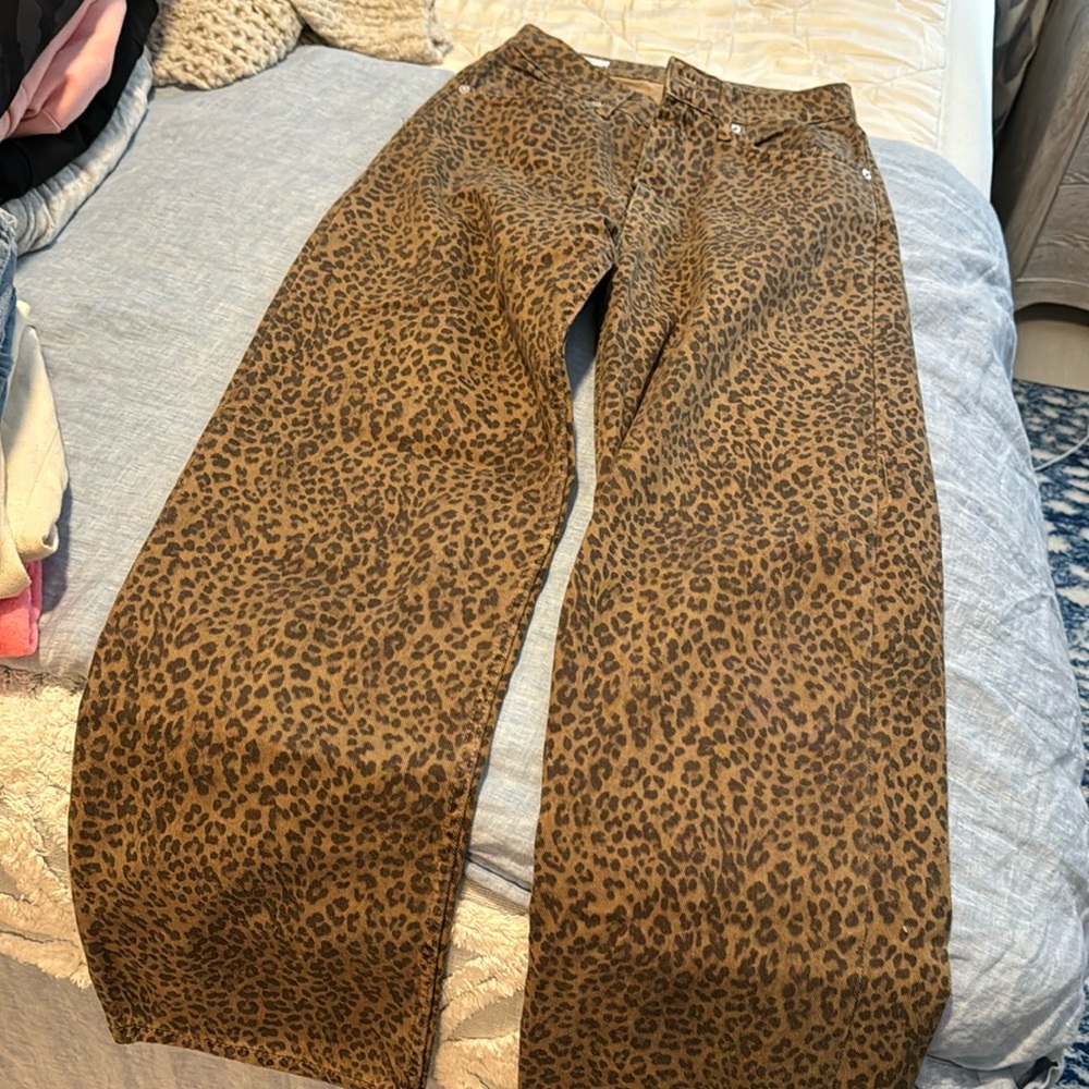 Zara Leopard Jeans